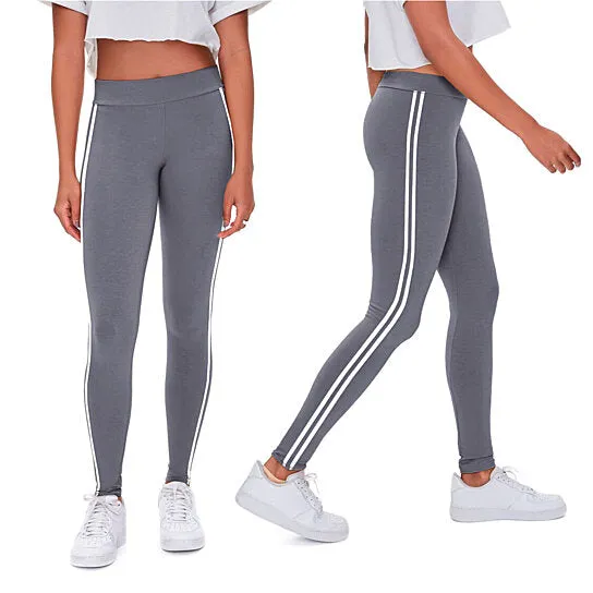 4-Pack: Women's Ultra-Soft Striped Yoga Leggings