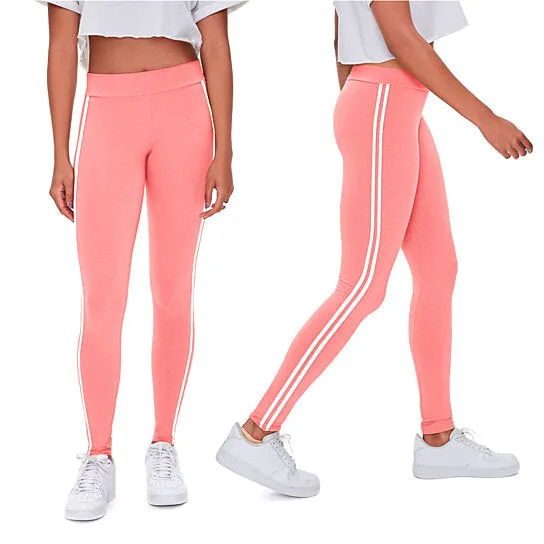 4-Pack: Women's Ultra-Soft Striped Yoga Leggings