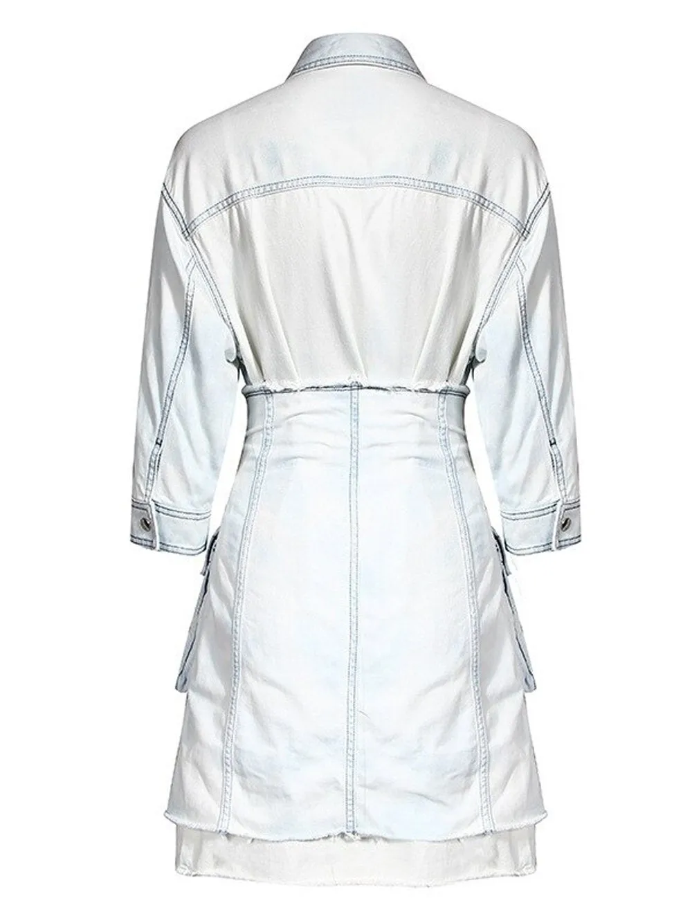 CLILLA Denim Shirt Dress & Mini Skirt Set