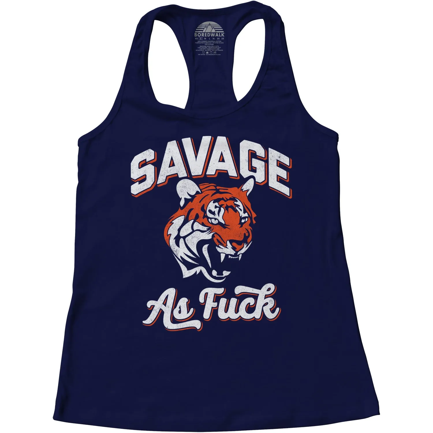 Women's Savage as Fuck Tiger Racerback Tank Top